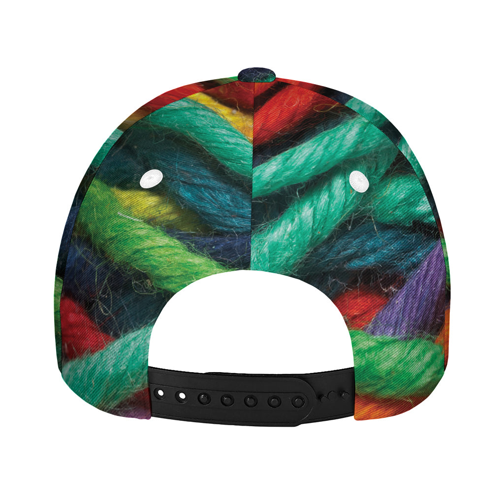 Colorful Yarn Print Baseball Cap
