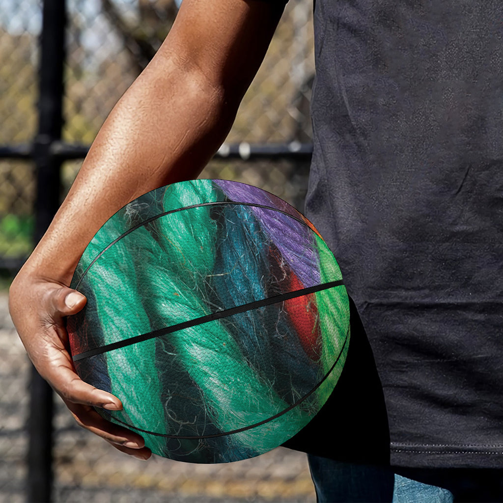 Colorful Yarn Print Basketball