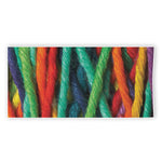 Colorful Yarn Print Beach Towel