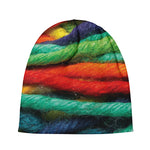 Colorful Yarn Print Beanie