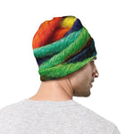 Colorful Yarn Print Beanie