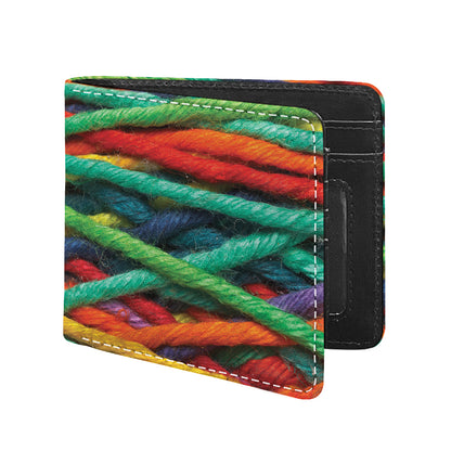 Colorful Yarn Print Bifold Wallet