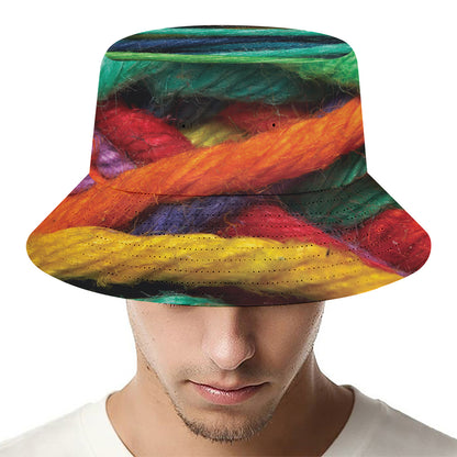 Colorful Yarn Print Bucket Hat
