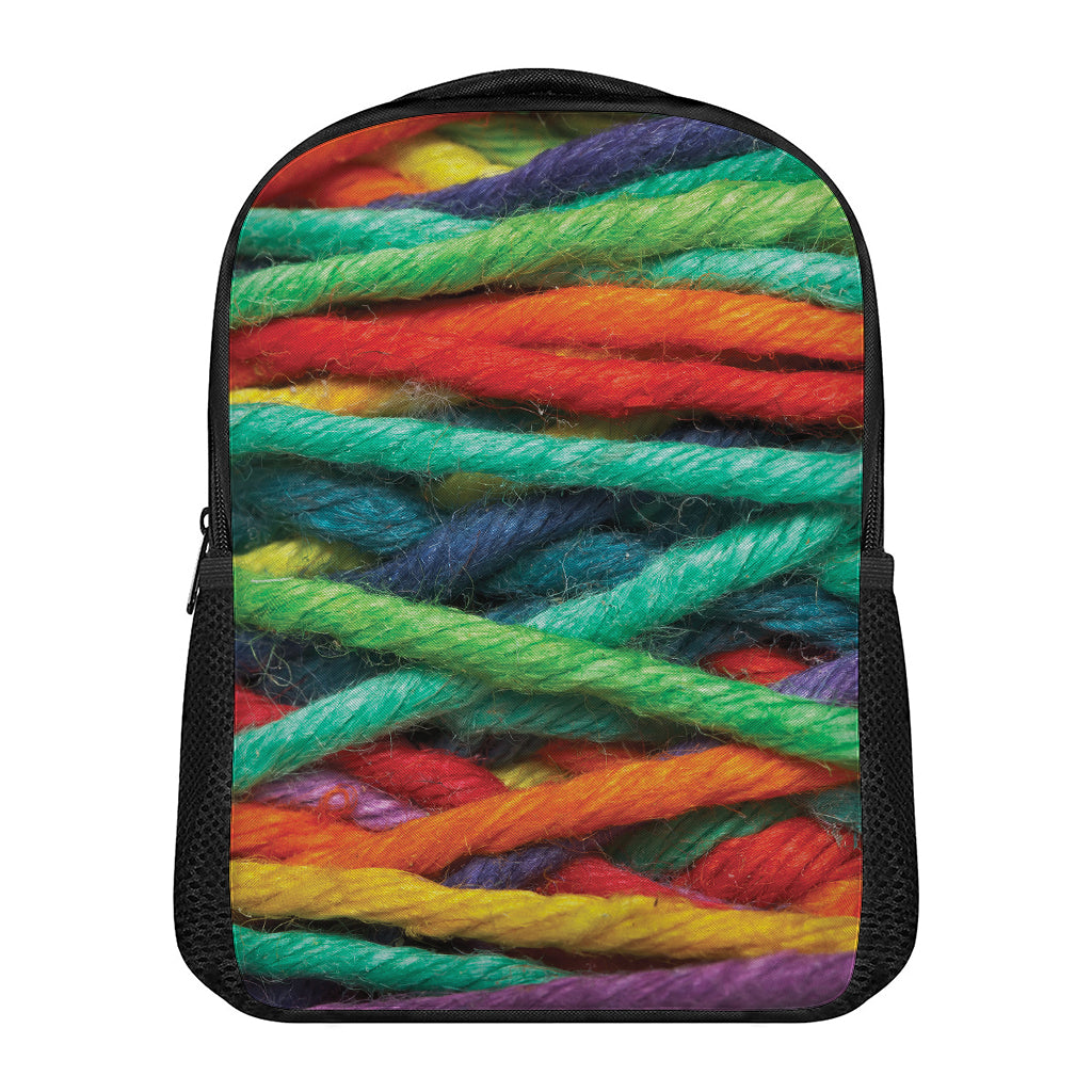 Colorful Yarn Print Casual Backpack