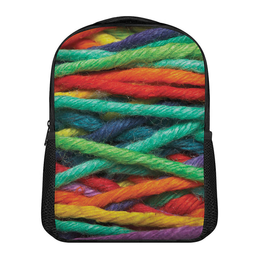 Colorful Yarn Print Casual Backpack