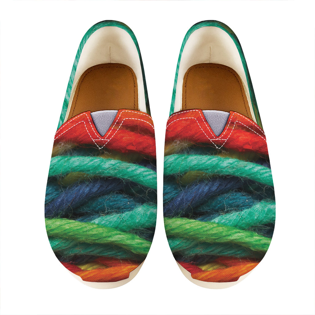 Colorful Yarn Print Casual Shoes