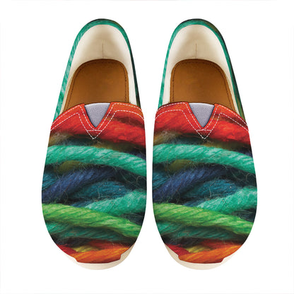 Colorful Yarn Print Casual Shoes