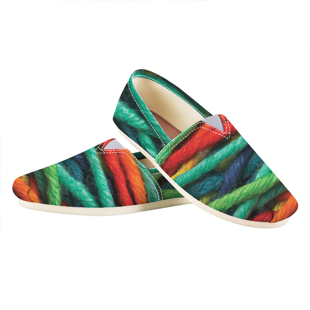 Colorful Yarn Print Casual Shoes