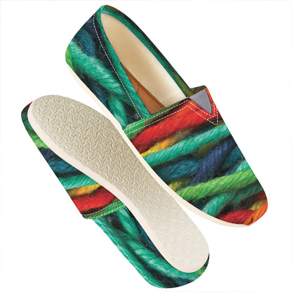 Colorful Yarn Print Casual Shoes