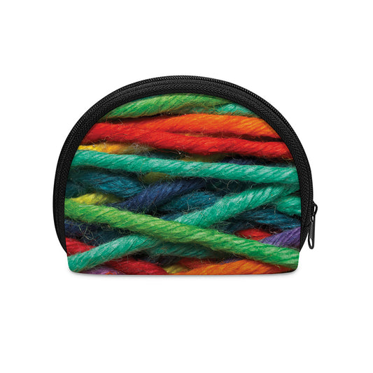 Colorful Yarn Print Coin Purse