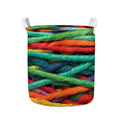 Colorful Yarn Print Collapsible Laundry Basket
