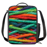 Colorful Yarn Print Crossbody Lunch Bag