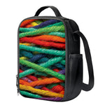 Colorful Yarn Print Crossbody Lunch Bag