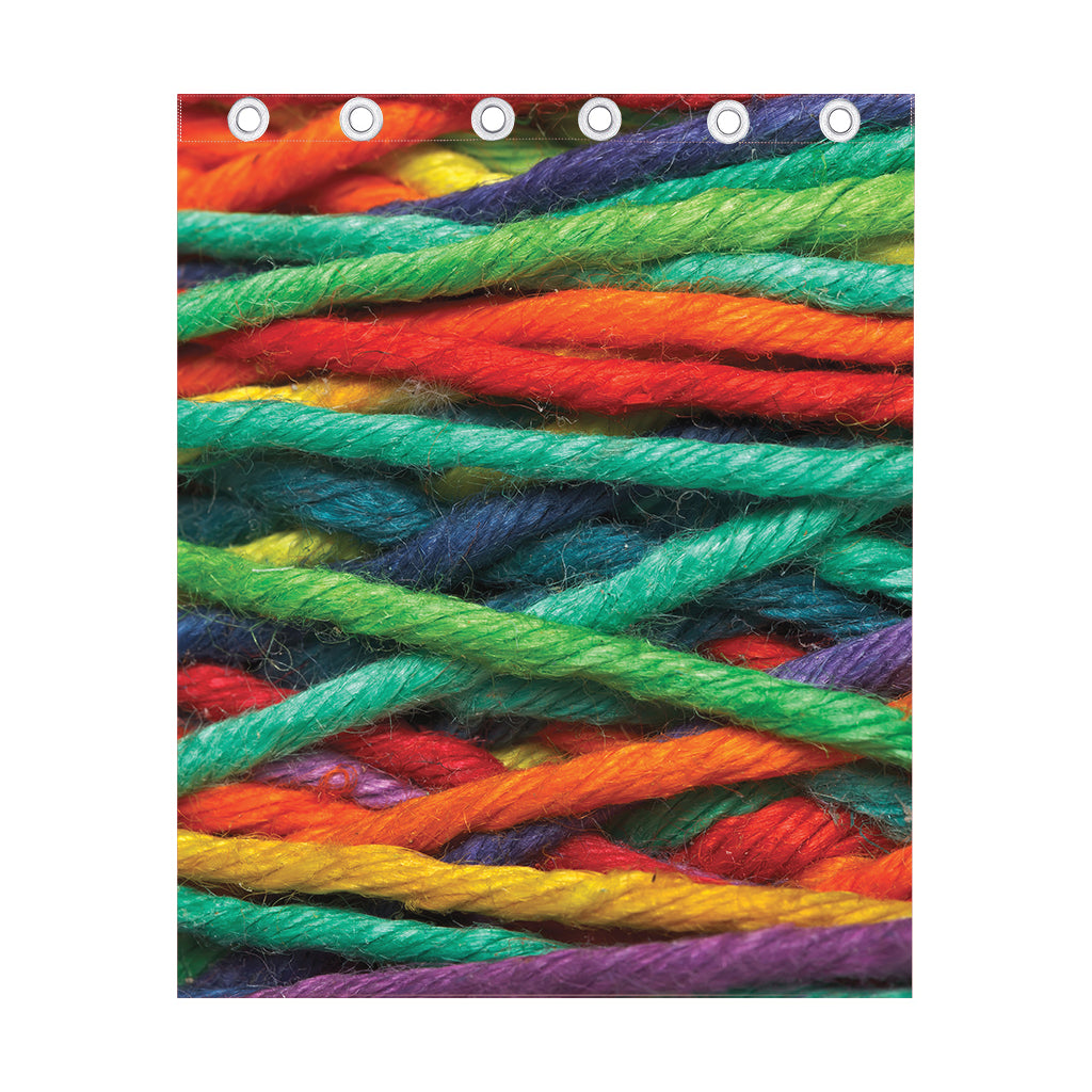 Colorful Yarn Print Curtain