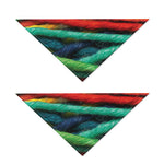 Colorful Yarn Print Dog Bandana