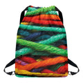Colorful Yarn Print Drawstring Backpack