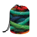 Colorful Yarn Print Drawstring Makeup Bag