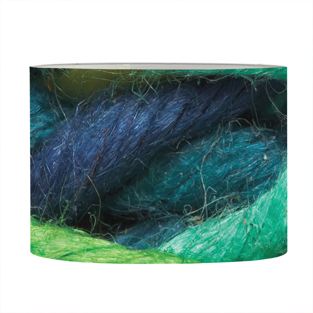 Colorful Yarn Print Drum Lamp Shade