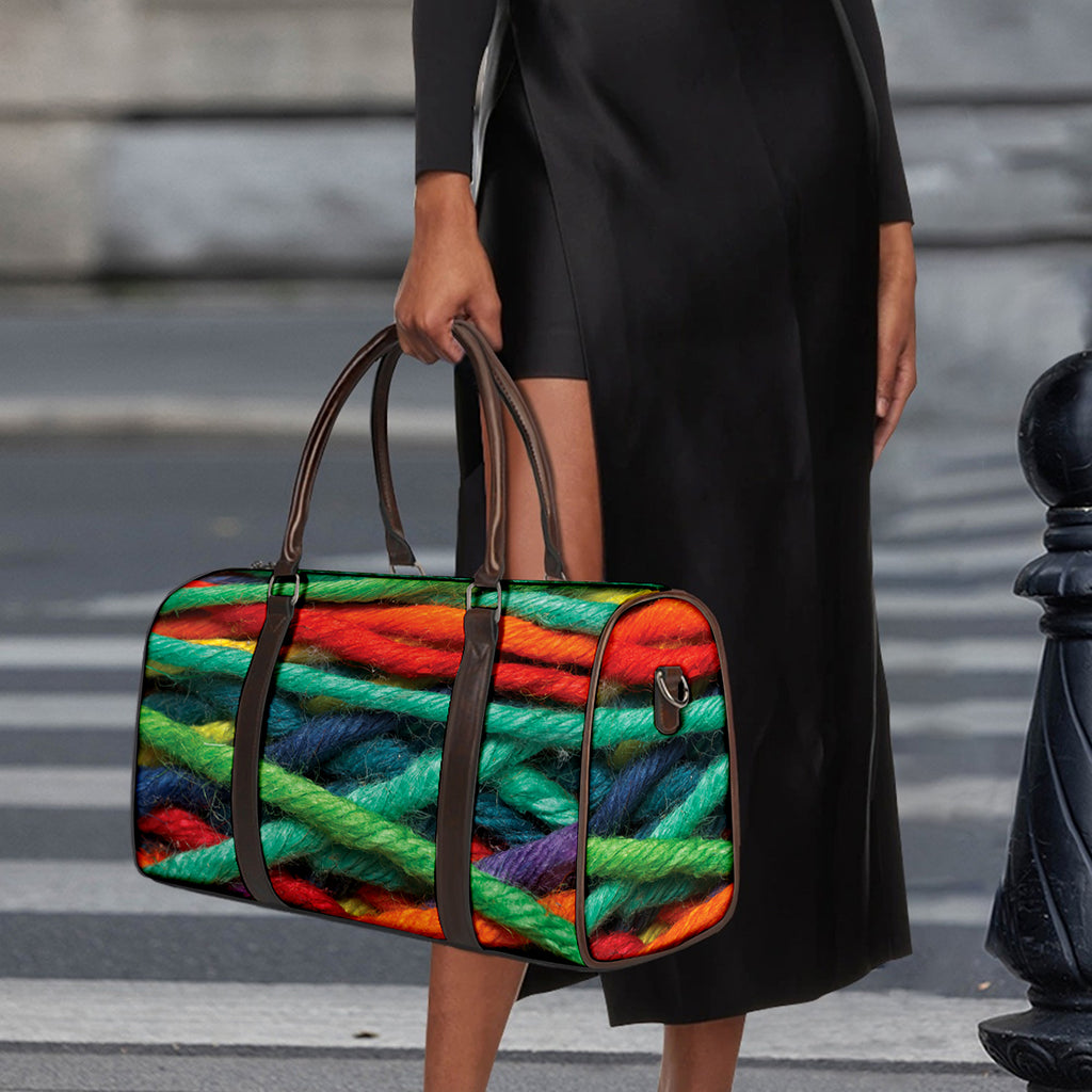 Colorful Yarn Print Duffle Bag