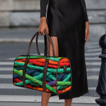 Colorful Yarn Print Duffle Bag