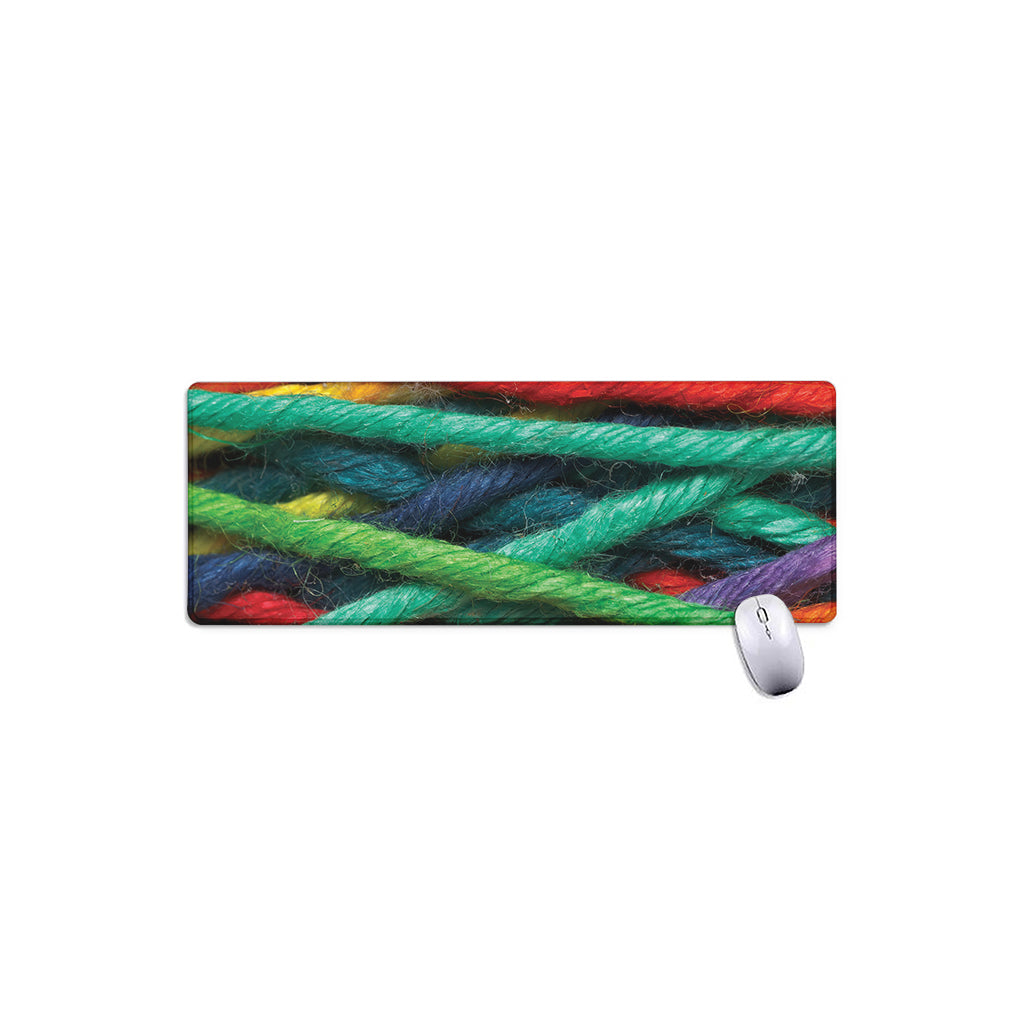 Colorful Yarn Print Extended Mouse Pad