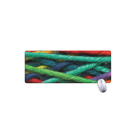 Colorful Yarn Print Extended Mouse Pad