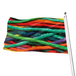 Colorful Yarn Print Flag