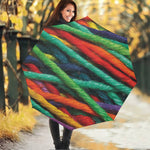 Colorful Yarn Print Foldable Umbrella