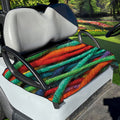 Colorful Yarn Print Golf Cart Seat Cover