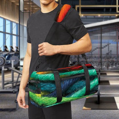 Colorful Yarn Print Gym Bag