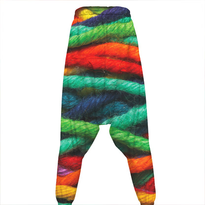 Colorful Yarn Print Hammer Pants