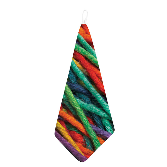 Colorful Yarn Print Hand Towel