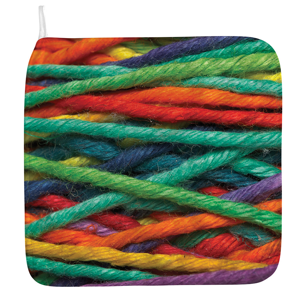 Colorful Yarn Print Hand Towel