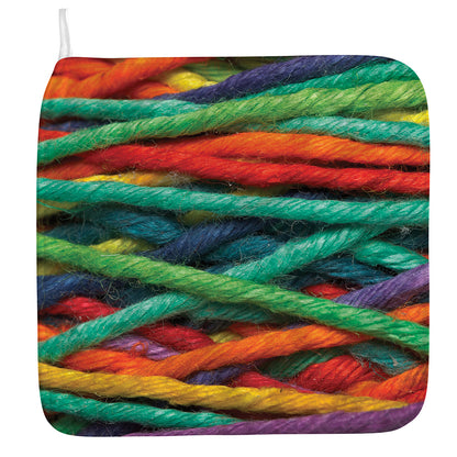 Colorful Yarn Print Hand Towel