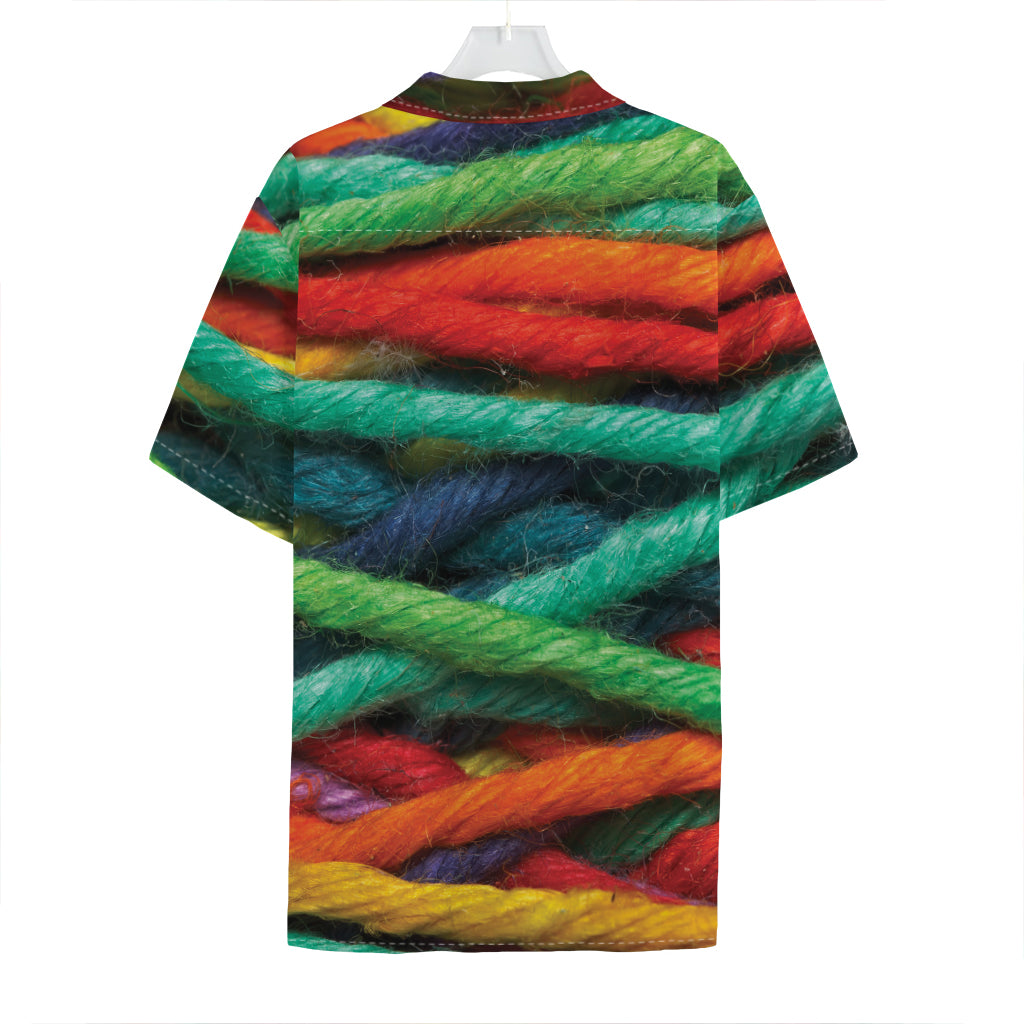 Colorful Yarn Print Hawaiian Shirt