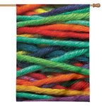 Colorful Yarn Print House Flag