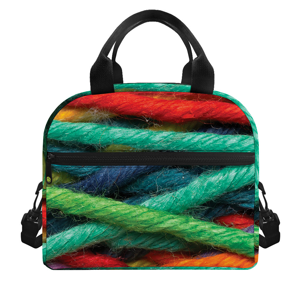 Colorful Yarn Print Insulated Lunch Bag
