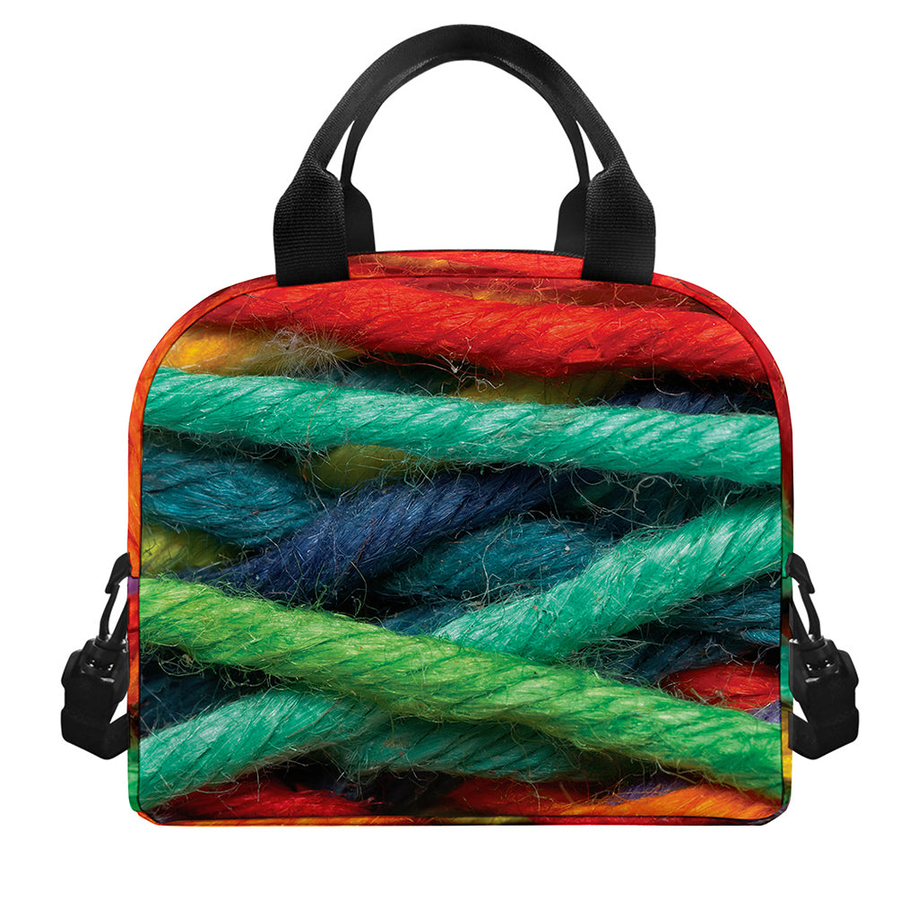 Colorful Yarn Print Insulated Lunch Bag