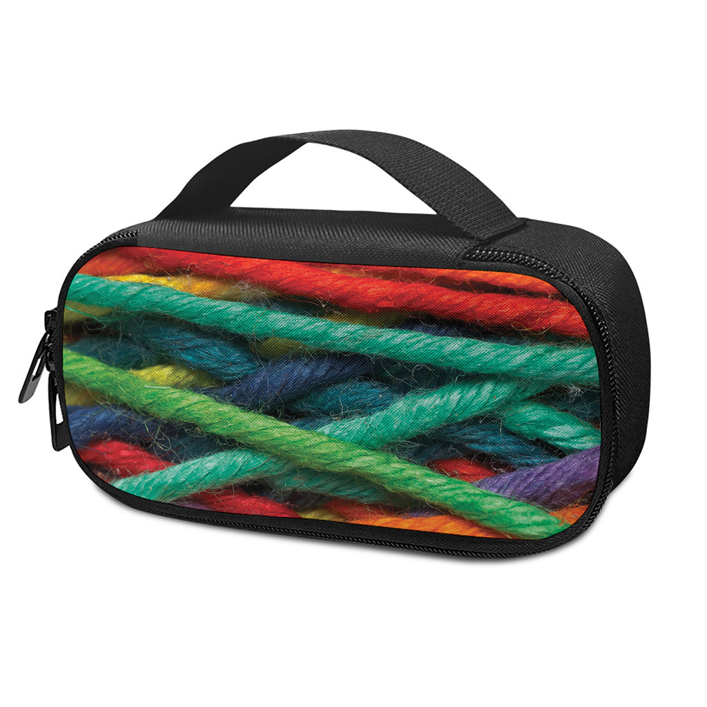Colorful Yarn Print Insulin Cooler Travel Case