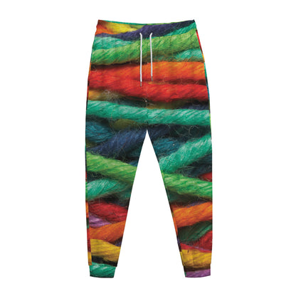 Colorful Yarn Print Jogger Pants