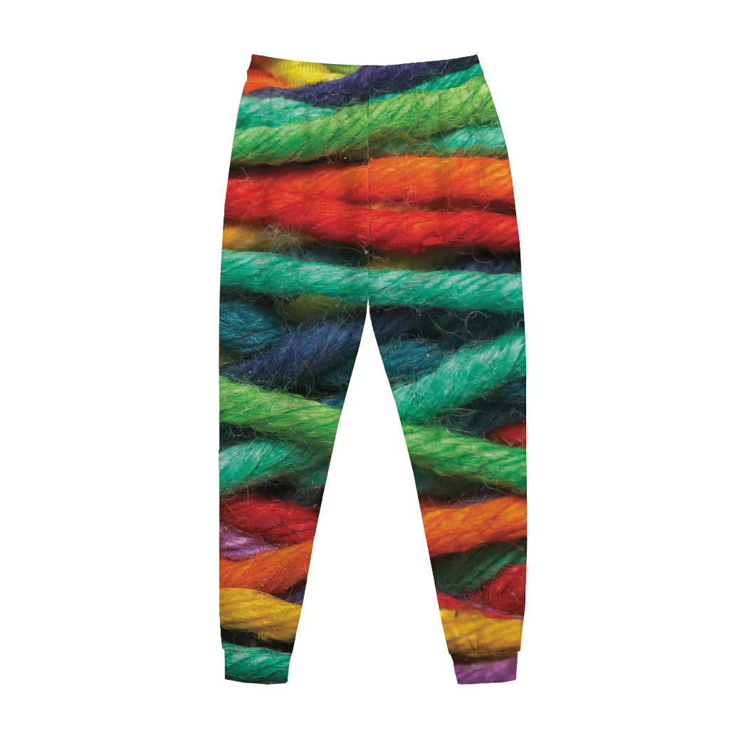 Colorful Yarn Print Jogger Pants