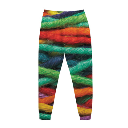 Colorful Yarn Print Jogger Pants