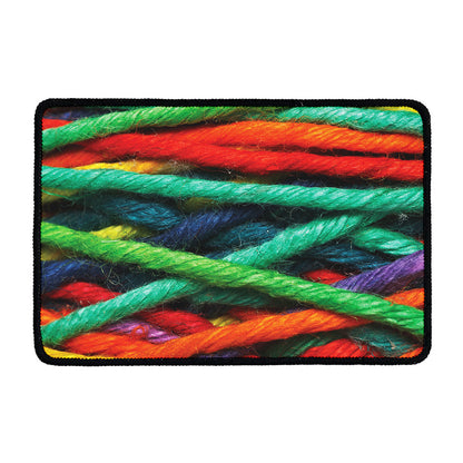 Colorful Yarn Print Kitchen Mat