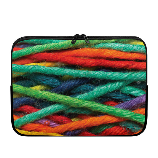 Colorful Yarn Print Laptop Sleeve