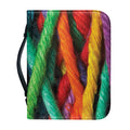 Colorful Yarn Print Leather Bible Cover