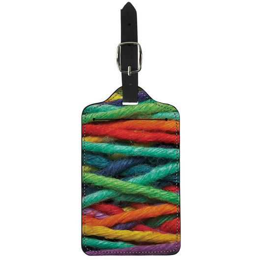 Colorful Yarn Print Luggage Tag