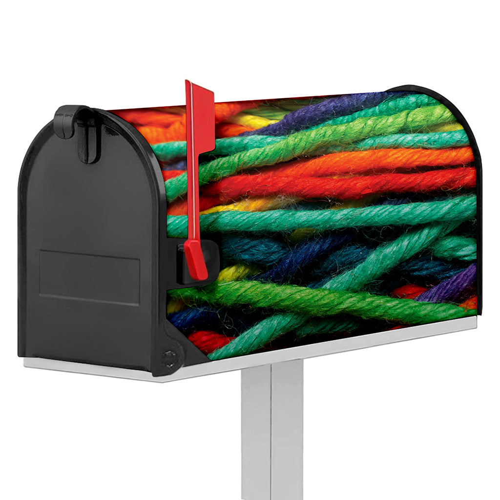 Colorful Yarn Print Mailbox Cover