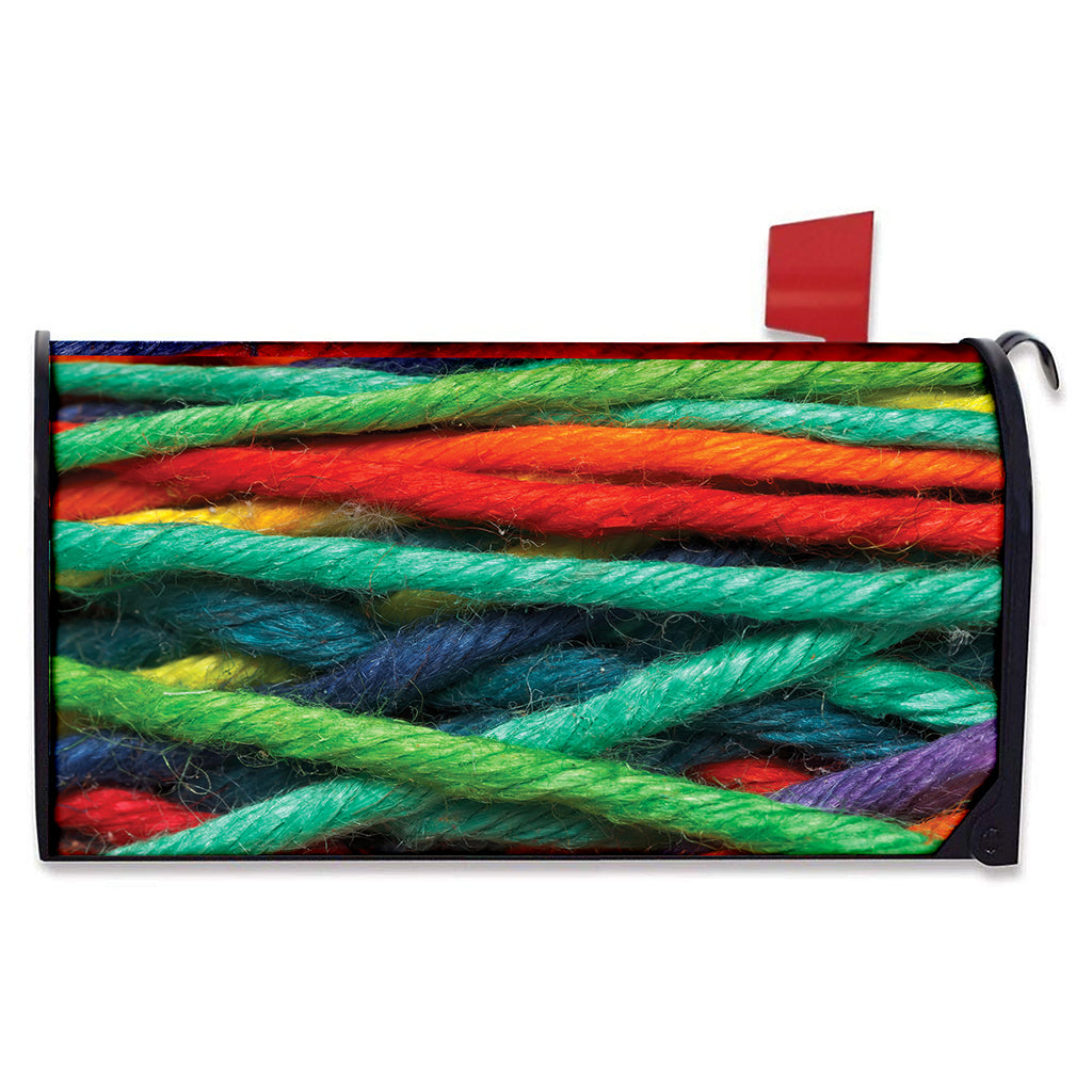 Colorful Yarn Print Mailbox Cover