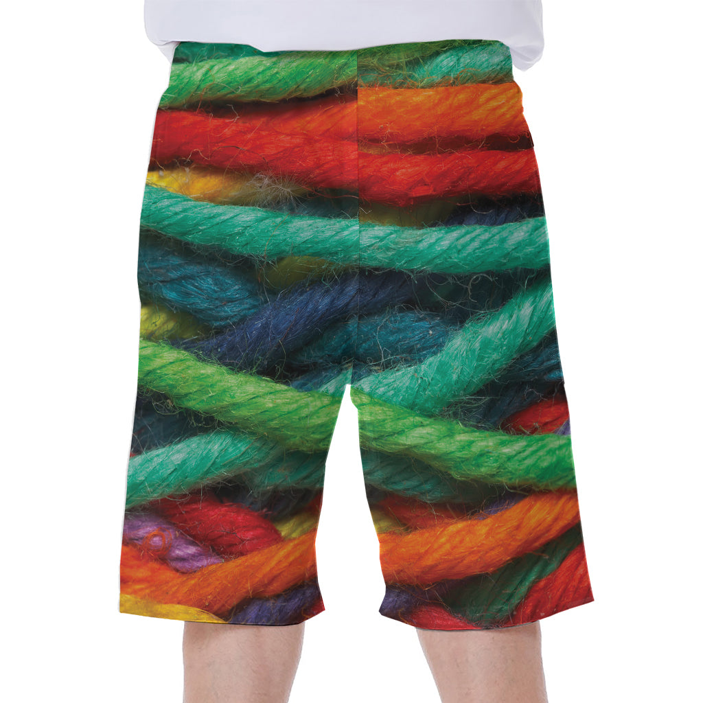 Colorful Yarn Print Men's Beach Shorts