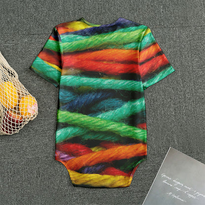 Colorful Yarn Print Men's Bodysuit